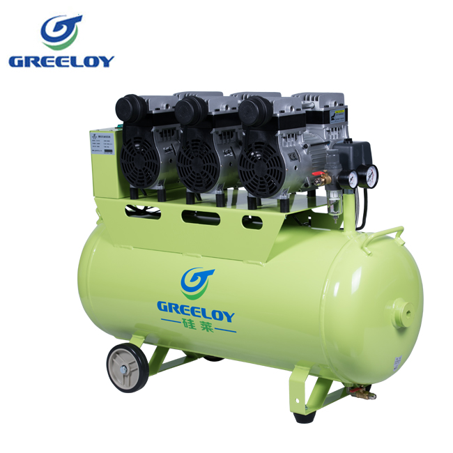 Greeloy® GA-83 90 litri compressore odontoiatrico silenziato senza olio 2400w