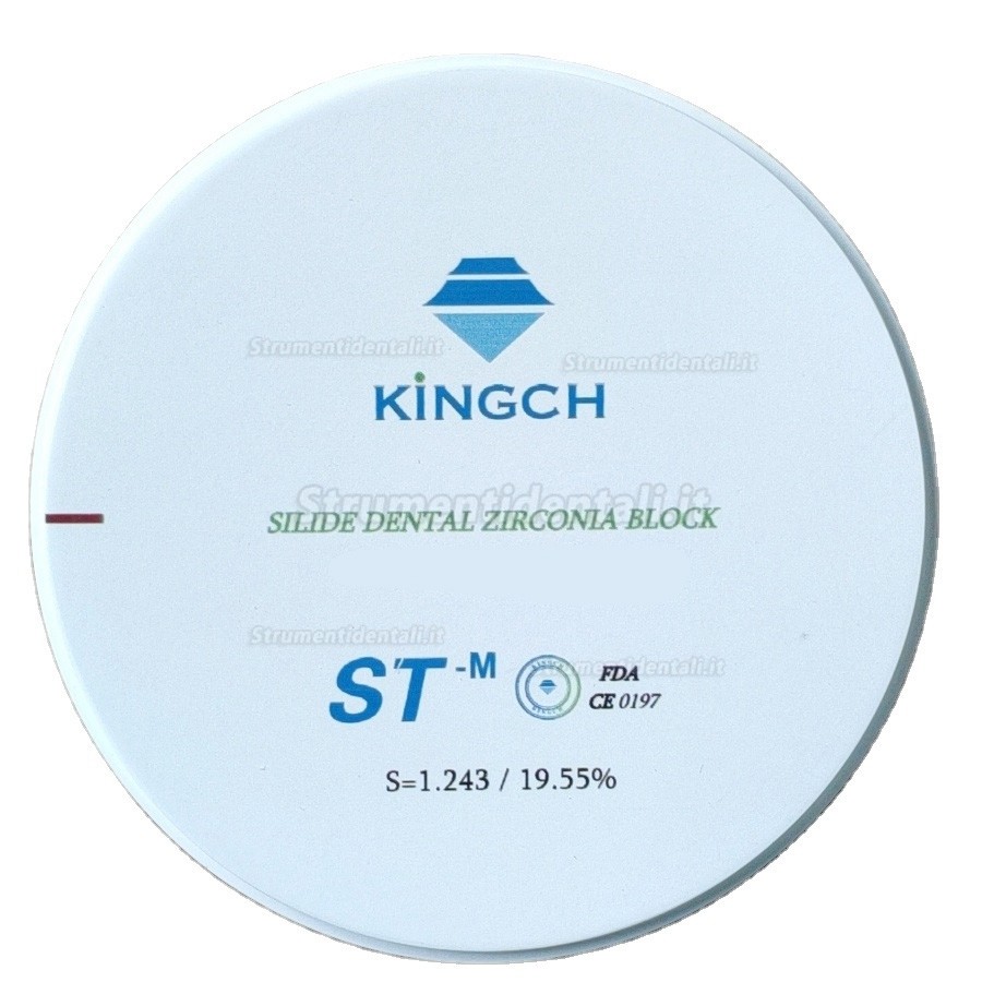 1 pezzi disco per zirconic multistrato precolorato 98/95/89mm dentale Kingch ST-M