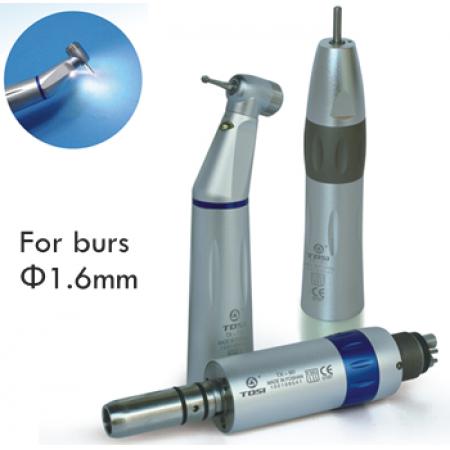 Tosi® TX-414(C) Kit della Contrangolo e manipolo e micromotore pneumatico (Autoalimentato LED, Frese φ1.6mm)