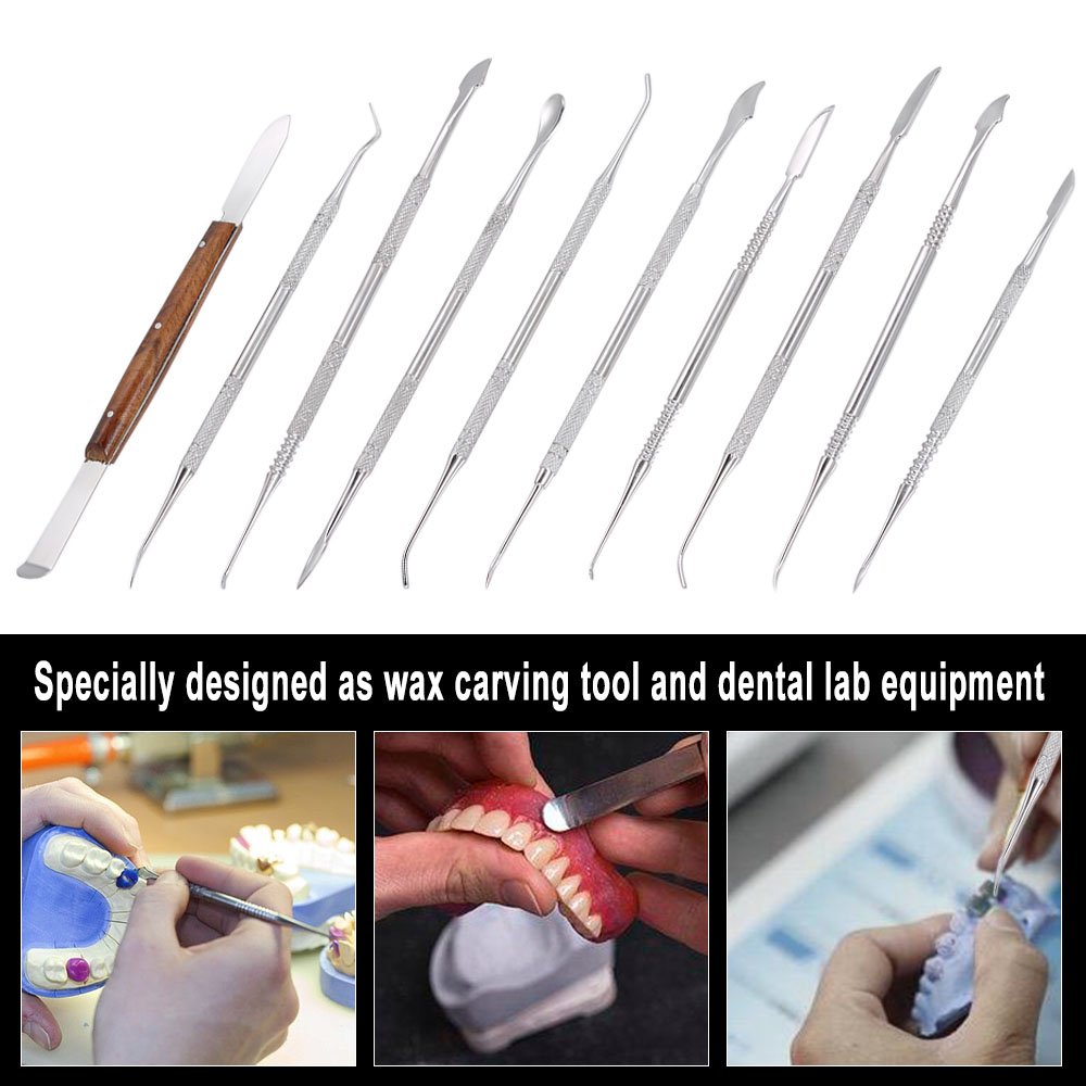 10Pcs Wax Carving Strumento Set Strumento Dentale Kit Versatile Attrezzature Di Laboratorio
