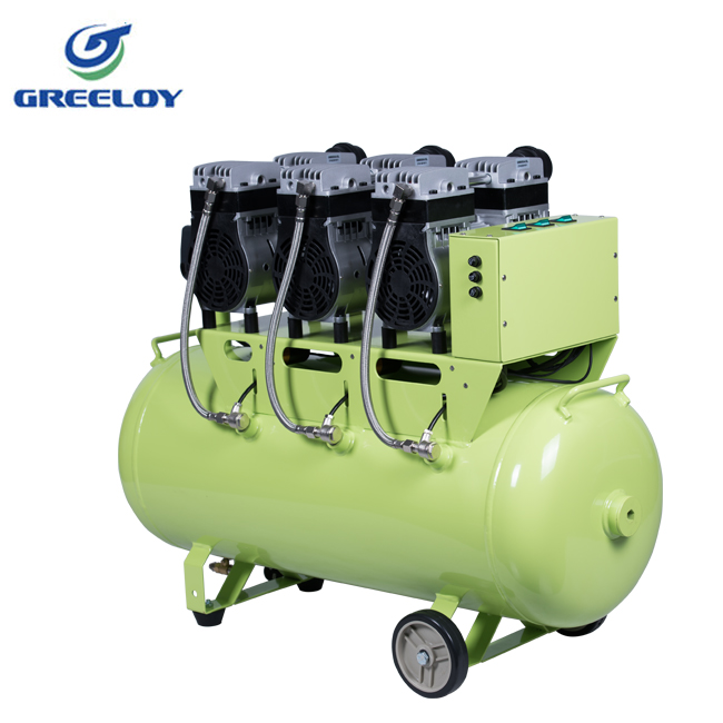 Greeloy® GA-83 90 litri compressore odontoiatrico silenziato senza olio 2400w