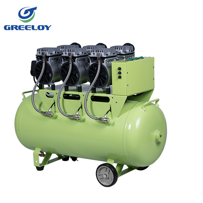 Greeloy® GA-63 90 litri compressore silenziato dentista senza olio 1800W