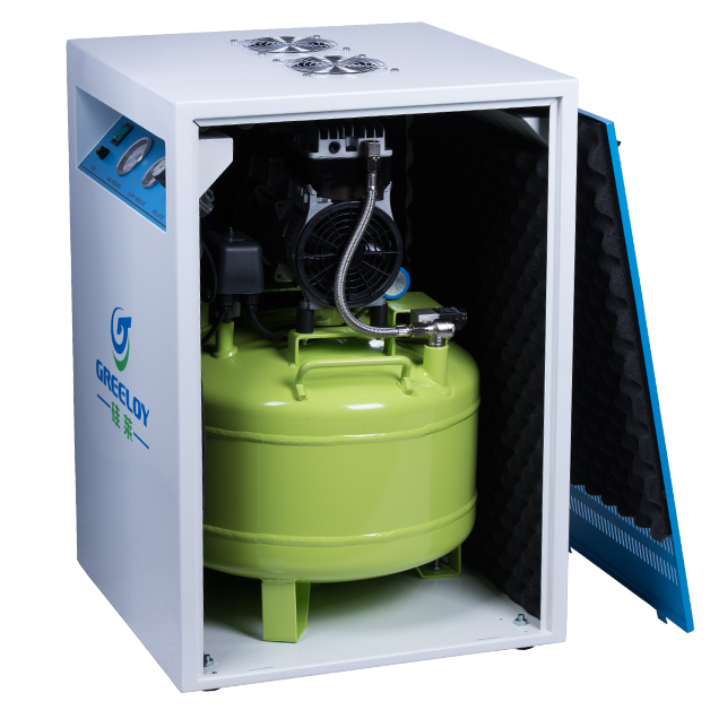 Greeloy® GA-81X 40 litri compressore dentista senza olio con armadio silenzioso