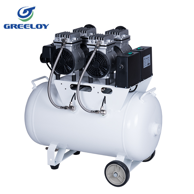 Greeloy® GA-62 60 litri compressore silenziato odontoiatrico senza olio 1200w