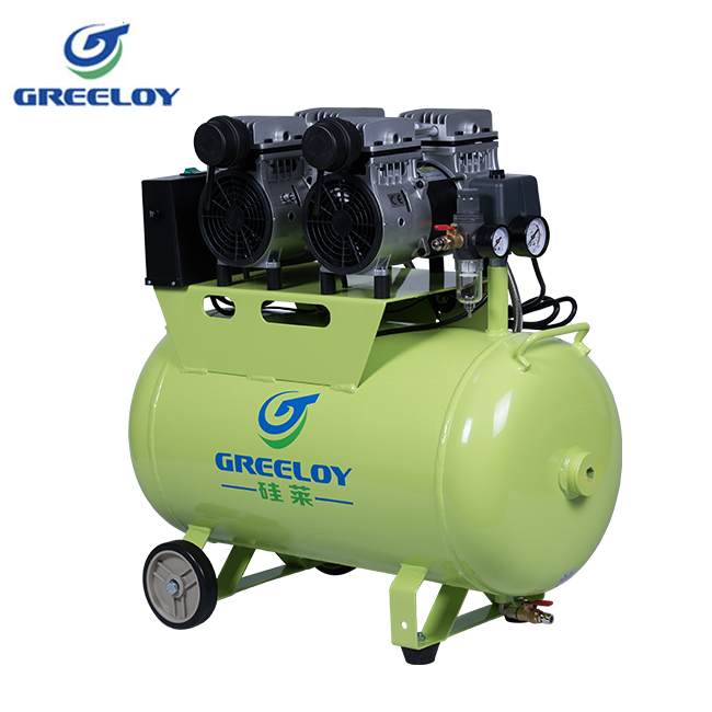 Greeloy® GA-62 60 litri compressore silenziato odontoiatrico senza olio 1200w