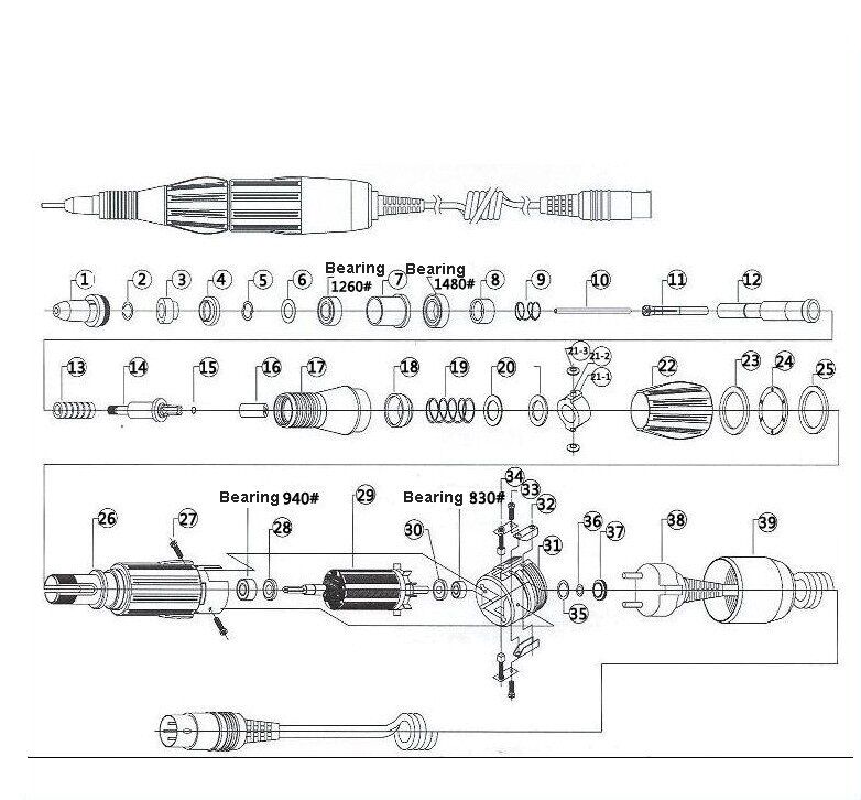 Shiyang AGD-102L Micromotore manipolo 35000 giri/min