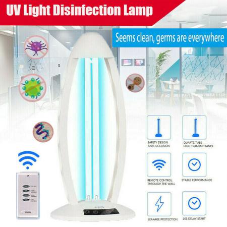 Unionon 38W Lampada di Disinfezione UV Sterilizzazione Lampada al Quarzo ad Ozono ad Alta Intensità -Con Telecomando