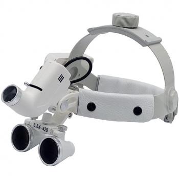 DY-106 Lenti binoculari su fascia frontale 3.5X + Caschetto ingrandente 