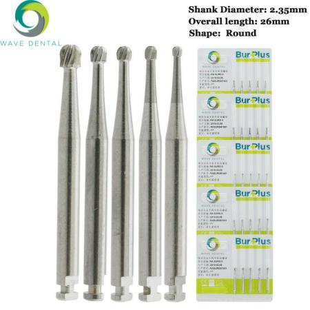 10 Pezzi WaveDental RA SURG 2 4 5 6 8 fresa metallo duro a testa tonda dentale