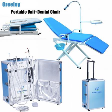 Greeloy® GU-P206 Riunito odontoiatrico portatile + GU-109(A) Poltrona odontoiatrica flessibile