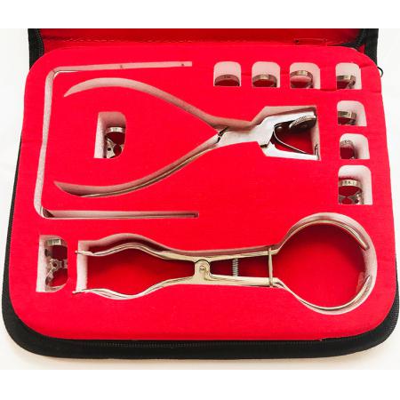 Dental diga di gomma kit (uncino diga + pinza foradiga + telaio per diga + pinza uncini)