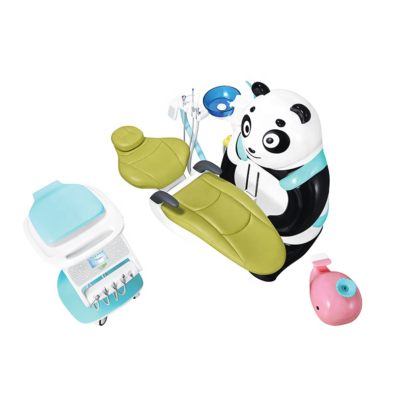 Poltrona odontoiatrica per bambini a forma di panda e stile oceano