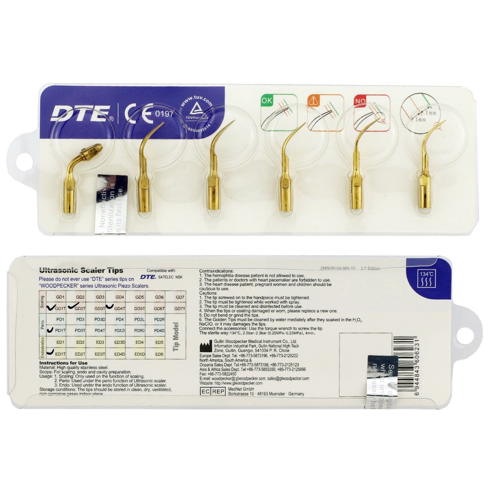 Woodpecker® DTE V3 Ablatore ultrasuoni da incasso per poltrona dentista