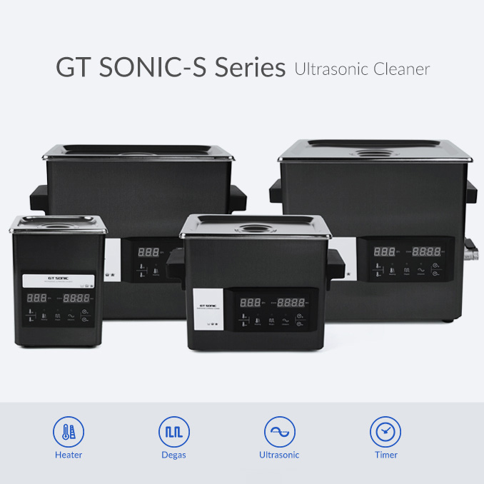 Gt Sonic S-Serie Pulitore ad ultrasuoni per pannello a sfioramento 2-9L 50-200w con pulizia ad acqua calda