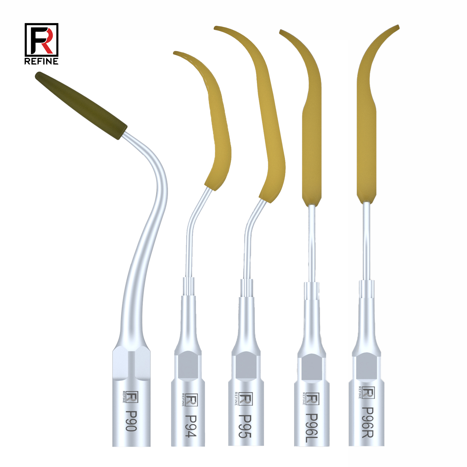 5Pz Refine® Inserti piezo per pulizia implantare P90 P94 P95 P96L P96R compatible con REFINE EMS MECTRON Woodpeaker