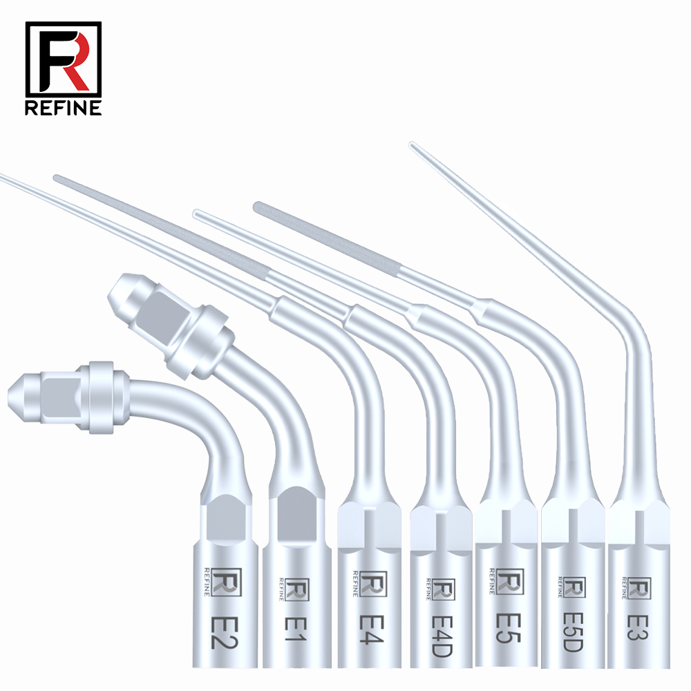 5Pz Refine® Inserti piezo per endodonzia E1 E2 E3 E4 E4 E6 E7 E8 E9 E10 E11 E14 E15 compatible con EMS MECTRON WOODPECKER