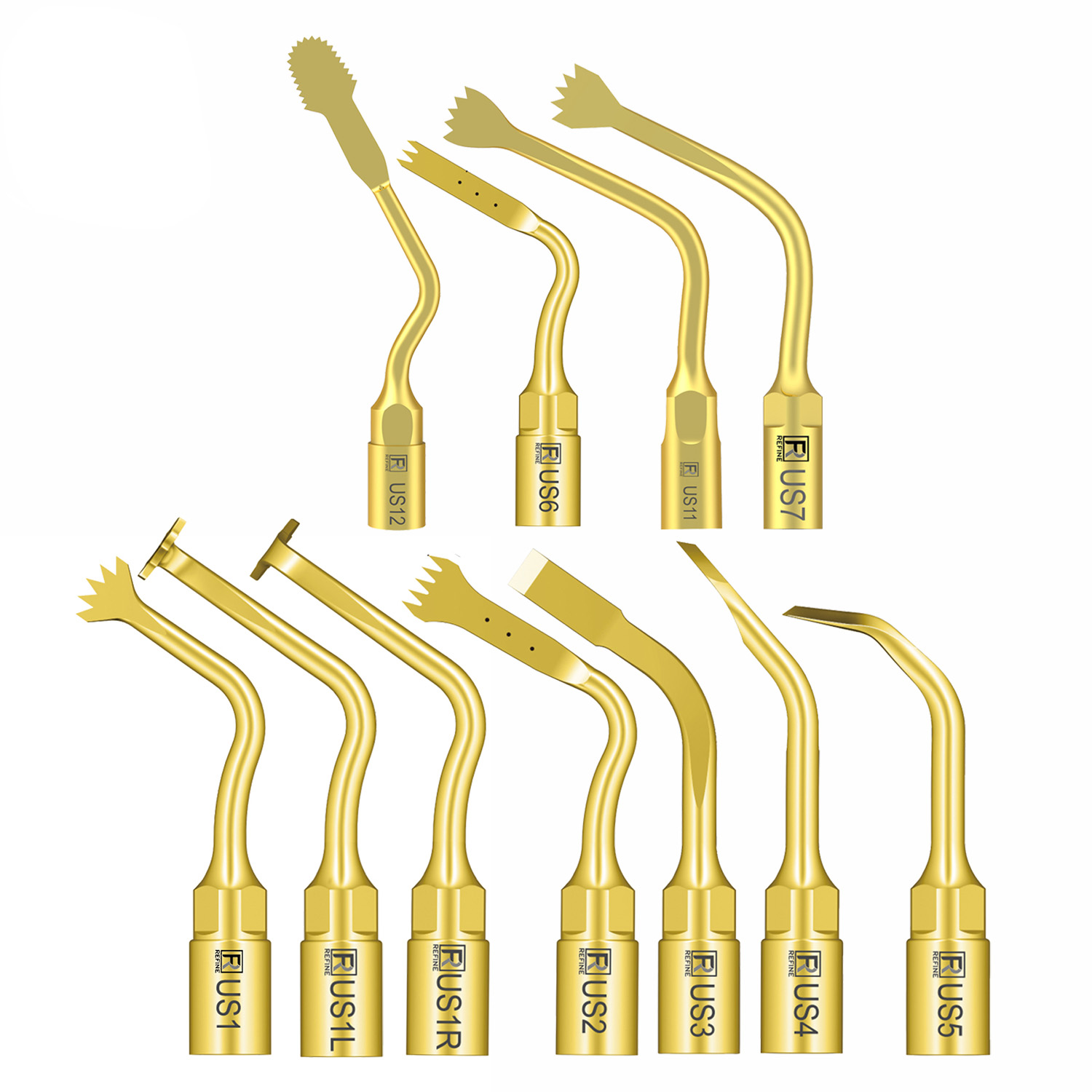 1Pz Inserti Piezomed Per La Chirurgia Ossea US1 US1L US1R US2 US3 US4 US5 US6 US7 US11 US12 Compatible Con Mectron, Silfradent, Dmetec e Woodpecker