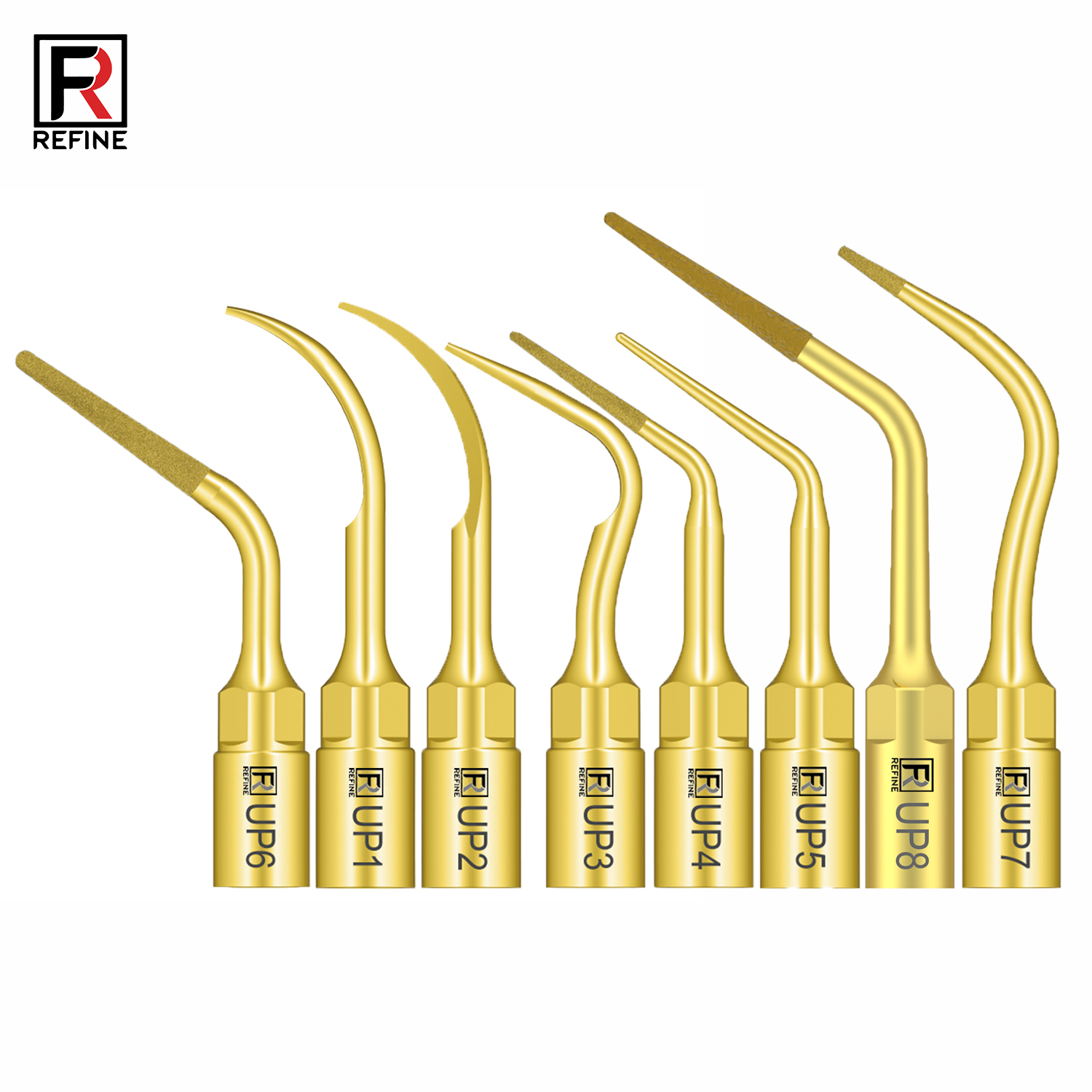 1Pz Inserti parodontologia e endodonzia UP1 UP2 UP3 UP4 UP5 UP6 UP7/8 compatible con Mectron, Silfradent, Dmetec e Woodpecker