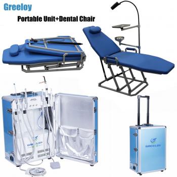 Greeloy® GU-P206 Riunito odontoiatrico portatile + GU-109(A) Poltrona odontoiatrica flessibile