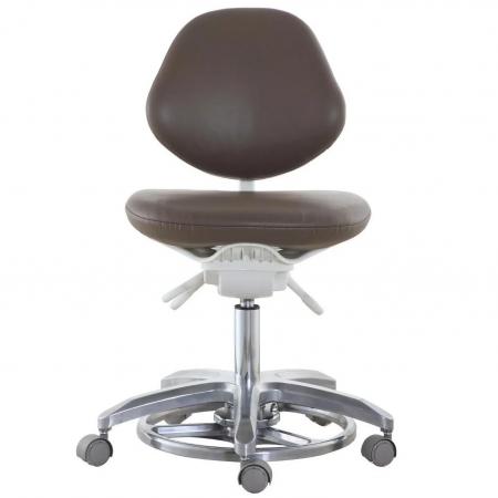 Sgabello dentista QY DS-FC, Sgabello assistente dentista con supporto per la schiena