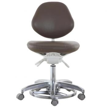 Sgabello dentista QY DS-FC, Sgabello assistente dentista con supporto per la schiena