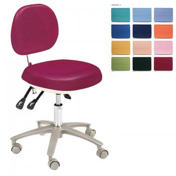 HS-6-R Sgabello dentistico regolabile con schienale, Dentista assistente sedia