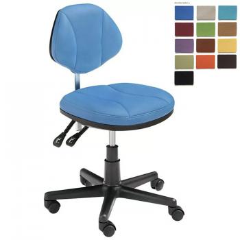 Sgabello mobile per dentista HS-10 con supporto per la schiena, Sedia per assistente dentista, infermiera, igienista