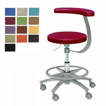 Sgabello ergonomico odontoiatrico HS-11 con braccioli, sedia a sella per assistente igienista
