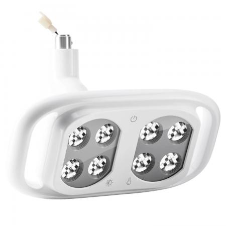 Lampada per poltrona odontoiatrica con induttiva infrarossi, 8 LED, 10 W, regolabile a due colori