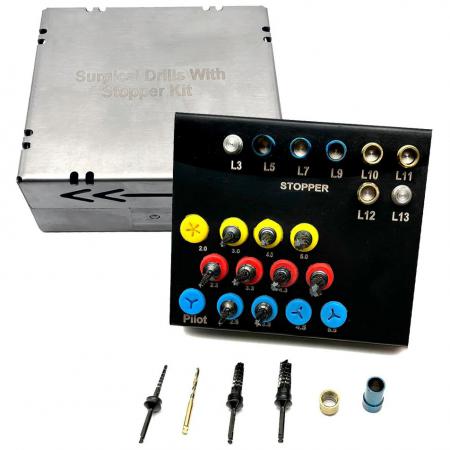 21 Pezzi/set frese chirurgiche per impianti dentali con kit di stop