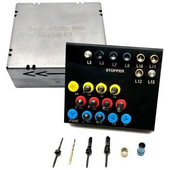 21 Pezzi/set frese chirurgiche per impianti dentali con kit di stop