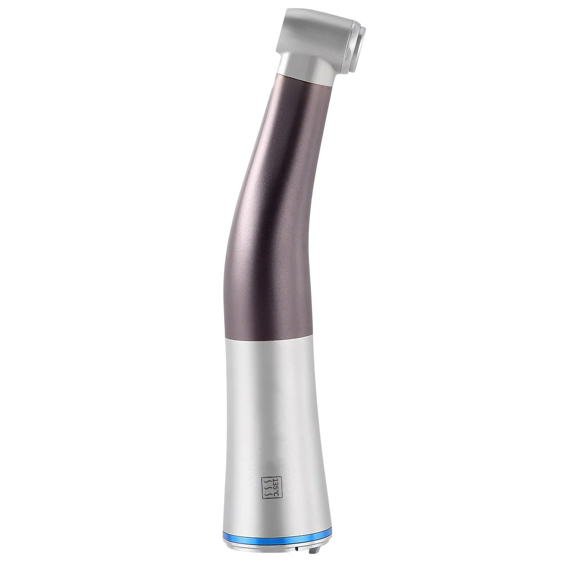 Manipolo contrangolo blu dentale con fibra ottica e spruzzo interna