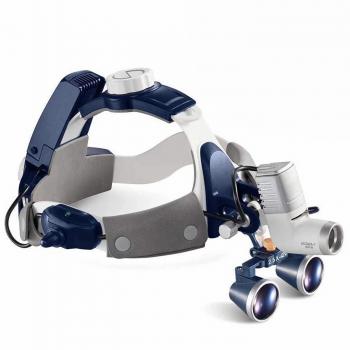 KWS FD501K 2.5X sistemi ingrandenti odontoiatria + KD-205AY-2 lampada frontale dentale a LED 5W con 2 batterie