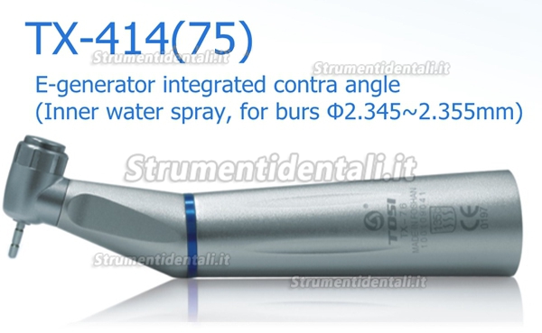 Tosi® TX-414(C) Kit della Contrangolo e manipolo e micromotore pneumatico (Autoalimentato LED, Frese φ1.6mm)