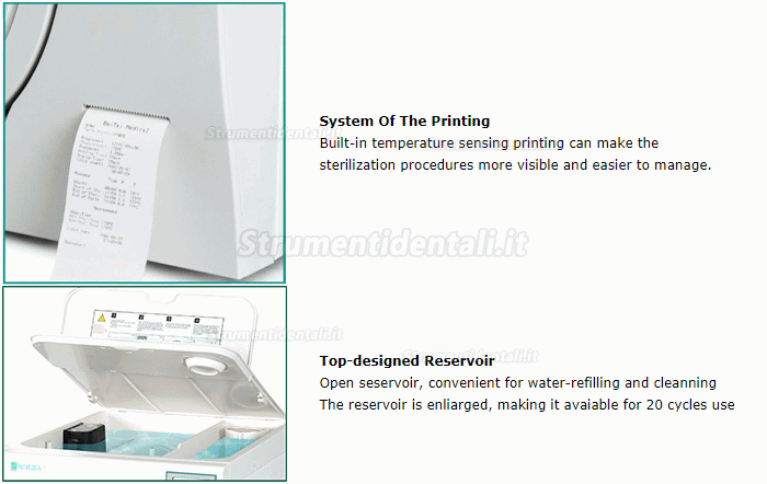 P&T®BTD17/23 Autoclave Classe B con Stampanti 17/23L