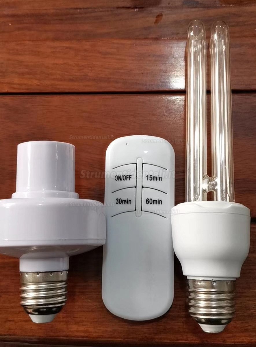 25W Quarzo UVC + Ozono Germicida Lampada a Luce Ultravioletta E27/E26 110v Pulisce l'Aria