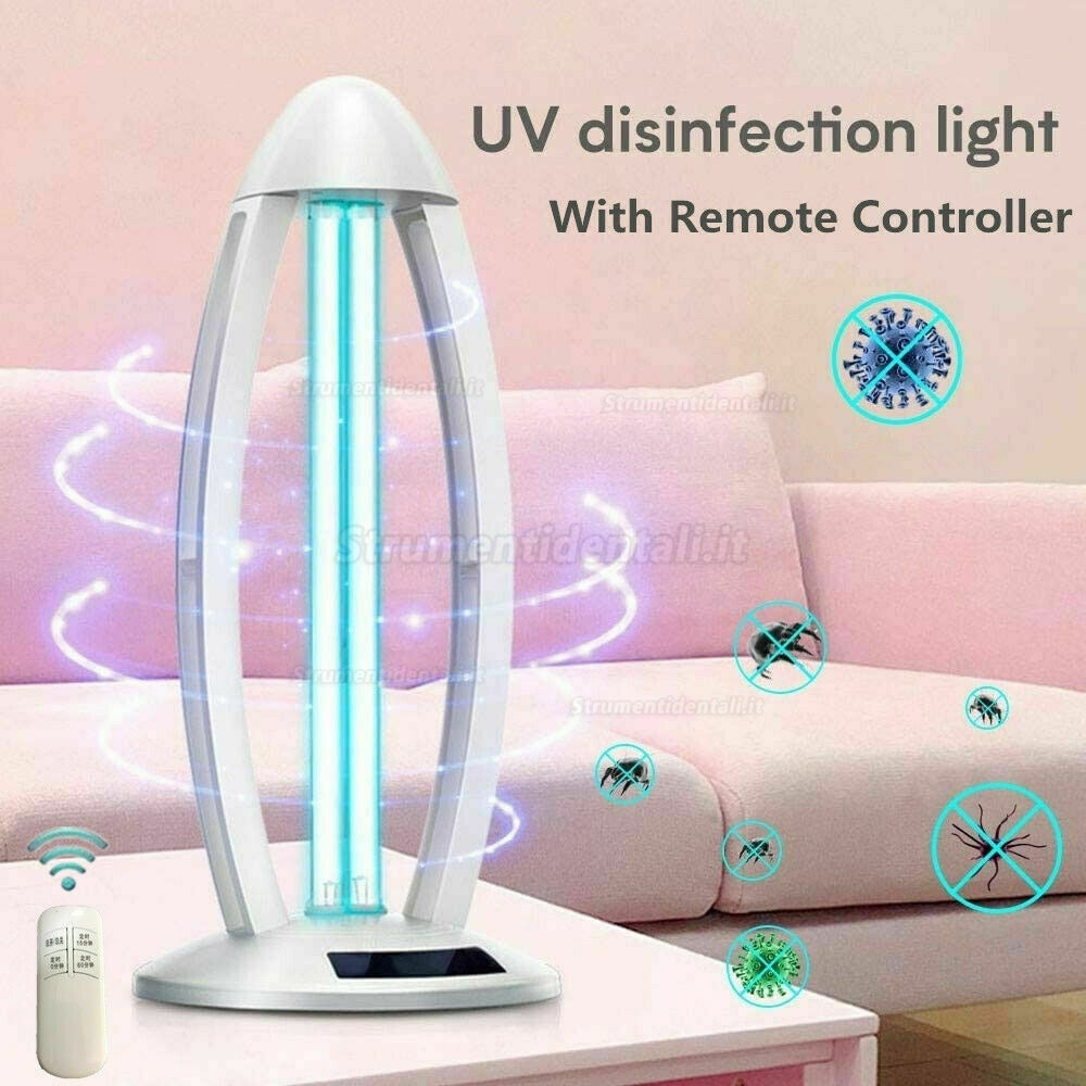 Unionon 38W Lampada di Disinfezione UV Sterilizzazione Lampada al Quarzo ad Ozono ad Alta Intensità -Con Telecomando