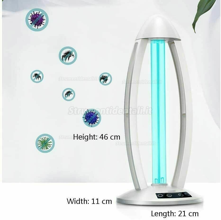 Unionon 38W Lampada di Disinfezione UV Sterilizzazione Lampada al Quarzo ad Ozono ad Alta Intensità -Con Telecomando