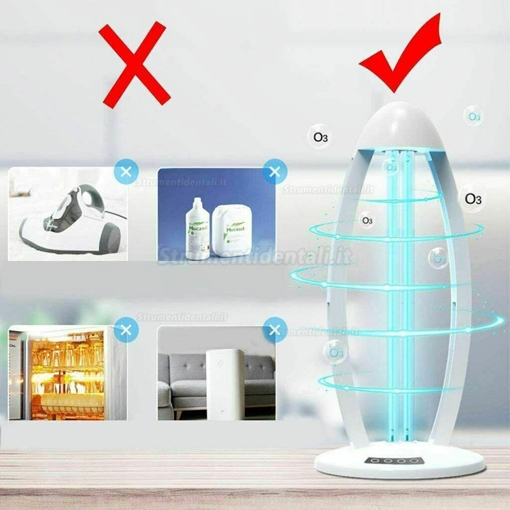 Unionon 38W Lampada di Disinfezione UV Sterilizzazione Lampada al Quarzo ad Ozono ad Alta Intensità -Con Telecomando