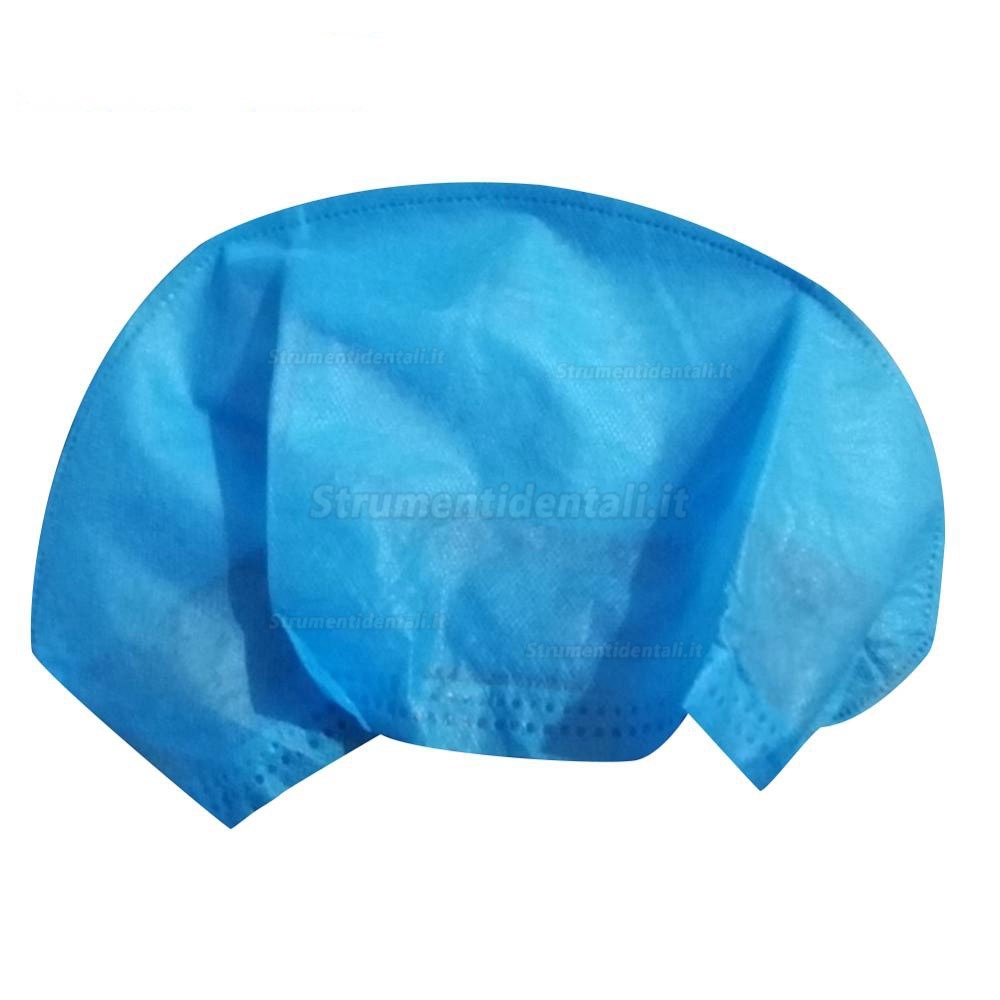 40 Pezzi Cappuccio Usa e Getta Non-Tessuto Cappuccio Antipolvere Medica Blu Birichino Cappuccio Antipolvere