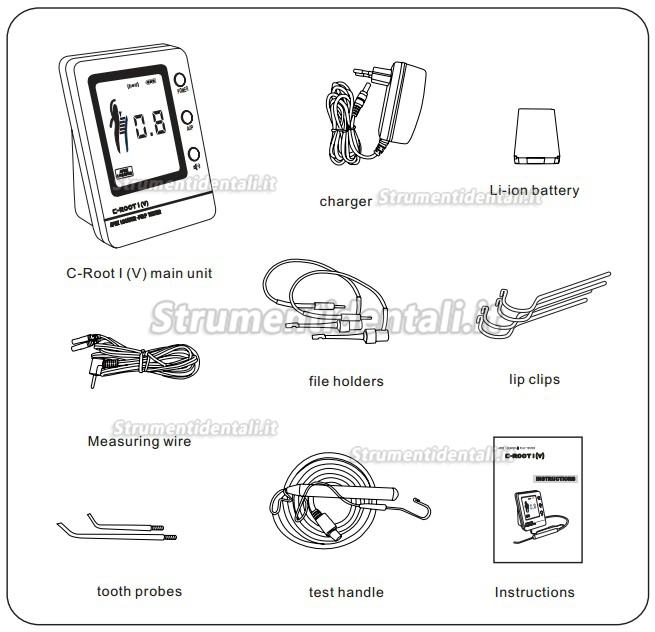 YUSENDENT®C-ROOT IV 2 en 1 Rilevatore apicale - Pulp tester