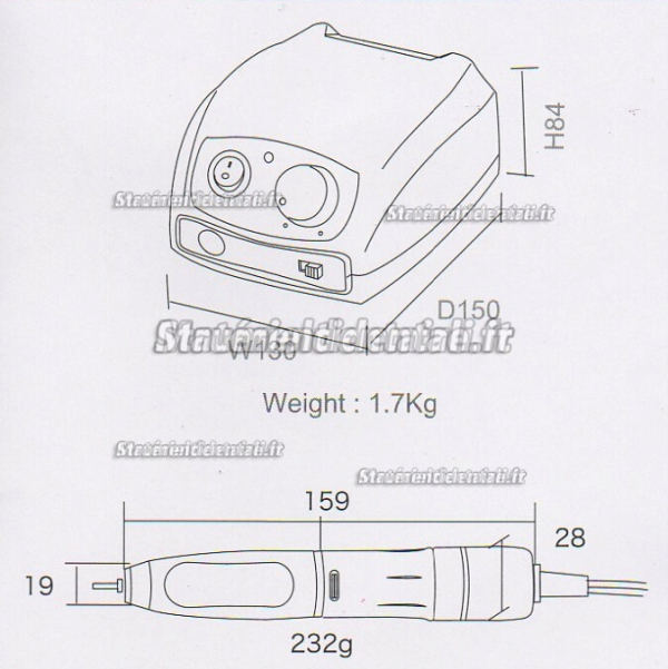 Saeshin STRONG 207B + 107 Micro motore con manipolo