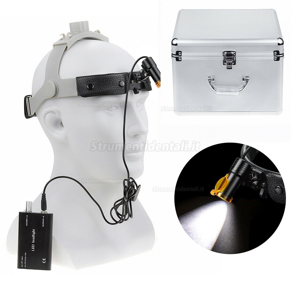 Faro LED dentale senza fili da 5W Faro per fascia medicale ORL Faro LED dentale senza fili da 5W Faro per fascia medicale ORL