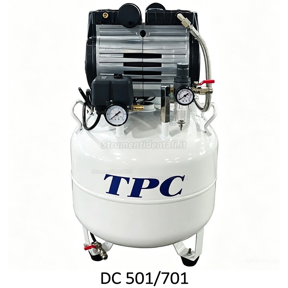 TPC DC701/702/703/704 compressore senza olio odontoiatrico 32-120L