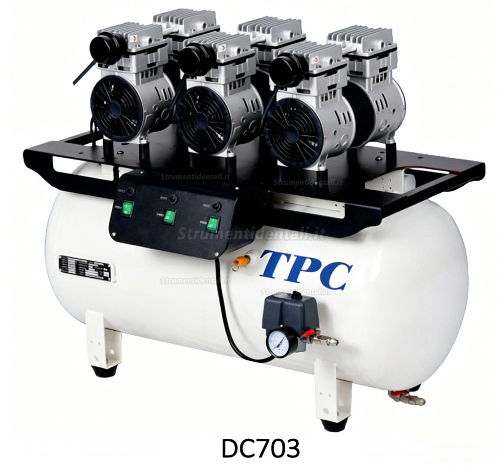 TPC DC701/702/703/704 compressore senza olio odontoiatrico 32-120L