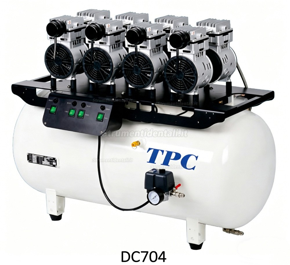 TPC DC701/702/703/704 compressore senza olio odontoiatrico 32-120L