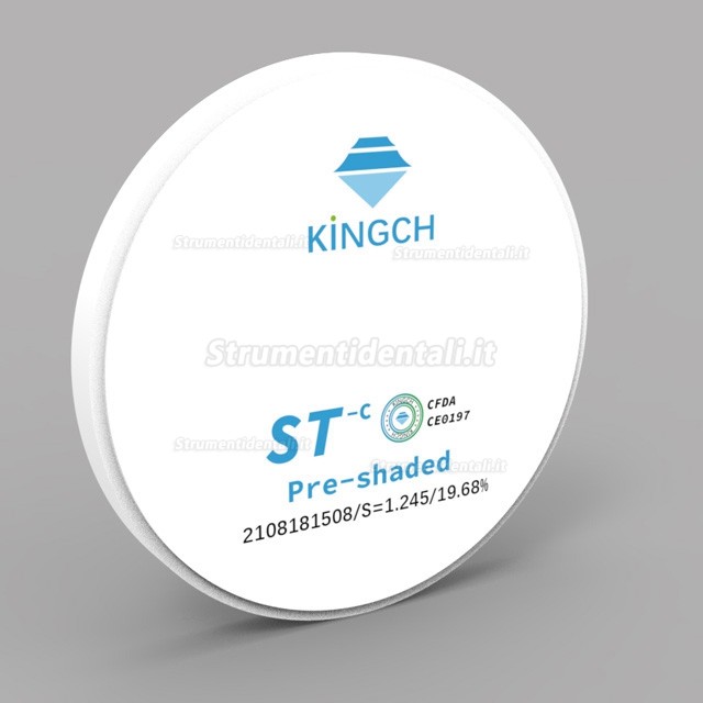 1 pezzi disco per zirconic precolorato 98/95/89mm dentale Kingch® ST-C