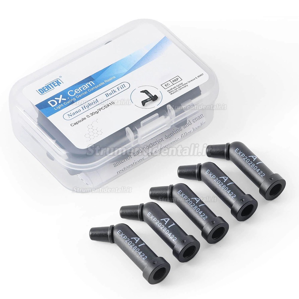 10 capsule/scatola di resina composita dentale fotopolimerizzabile A1/A2/A3/A3.5 10 capsule/scatola di resina composita dentale fotopolimerizzabile A1/A2/A3/A3.5