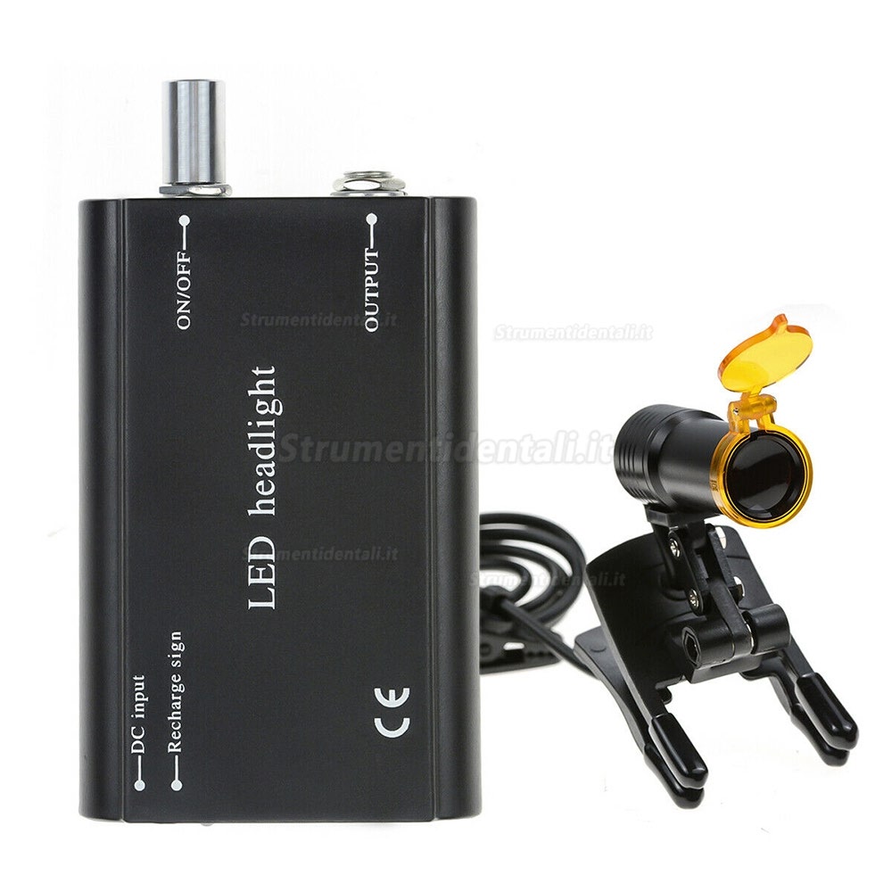 Tipo di Clip per Faro Anteriore a Led 5w Dentale, con Filtro + Occhiali Neri con Clip Tipo di Clip per Faro Anteriore a Led 5w Dentale, con Filtro + Occhiali Neri con Clip