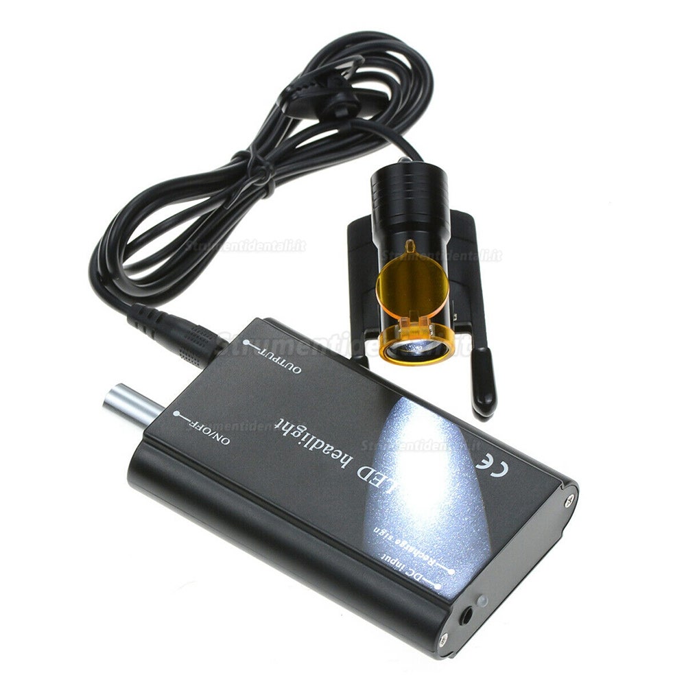 Tipo di Clip per Faro Anteriore a Led 5w Dentale, con Filtro + Occhiali Neri con Clip Tipo di Clip per Faro Anteriore a Led 5w Dentale, con Filtro + Occhiali Neri con Clip
